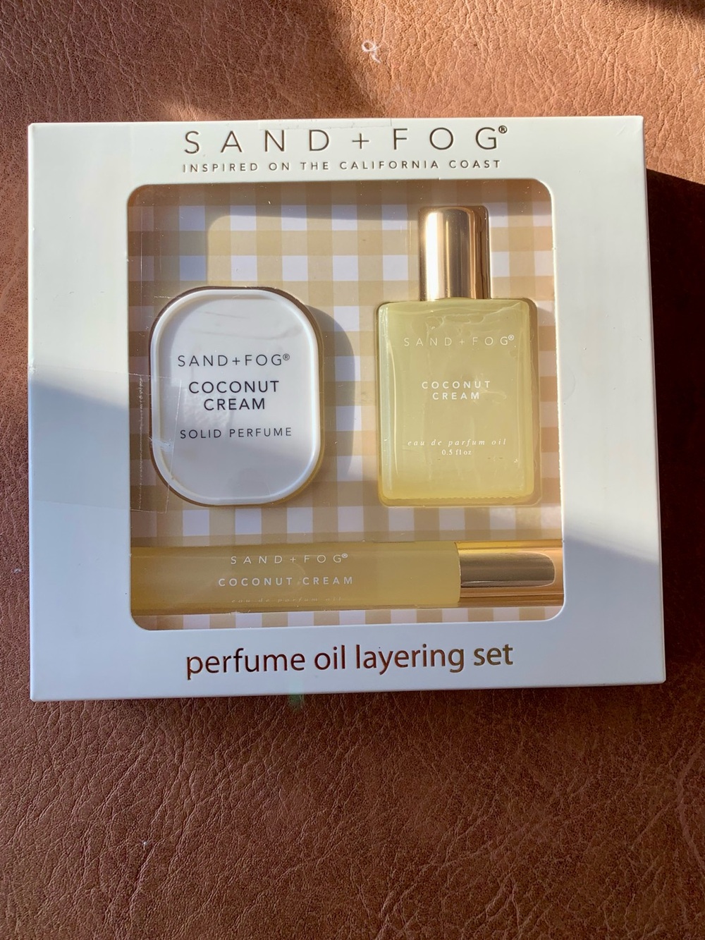 SAND+FOG Coconut Cream Perfume Oil Layering Set - Cream/Tan